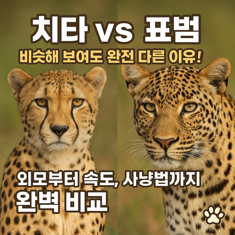 표범과 치타의 차이점, 재미있게 알려드림!