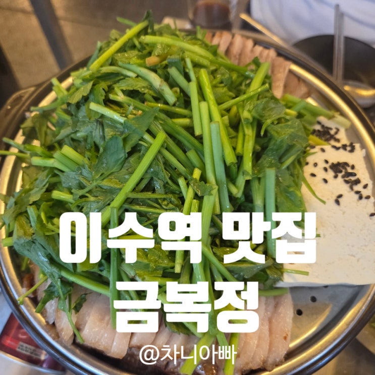  이수역 미나리 수육 맛집 금복정 아이와 방문 후기