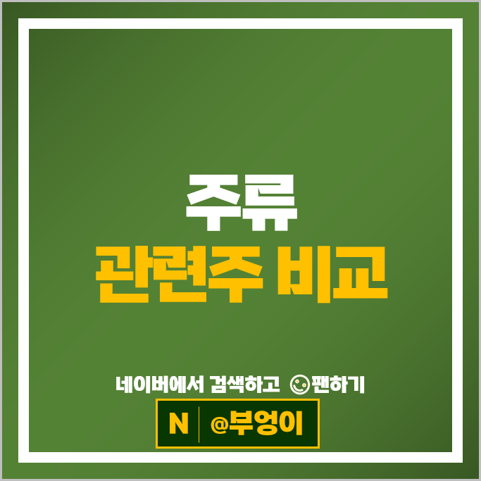 주류 관련주 롯데칠성 무학 주가 영업이익 시가총액 순위