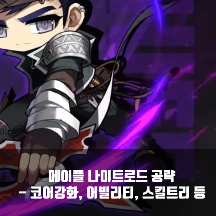 메이플스토리 나이트로드 스킬트리/ 코어강화 / 어빌리티 / 하이퍼스킬 등