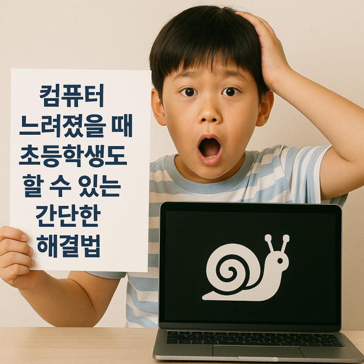  컴퓨터 느려졌을 때 초등학생도 할 수 있는 간단한 해결법