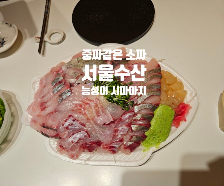  노량진수산시장 | 노량진 횟집 서울수산 줄무늬전갱이 시마아지 능성어 회 시세 및 여름 제철회 내돈내산