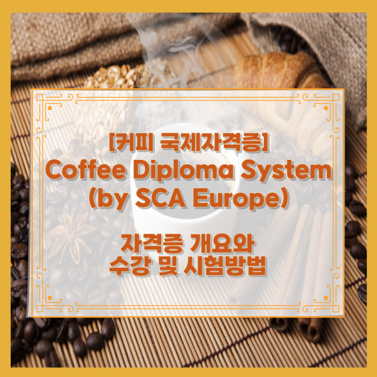  [커피 국제자격증]Coffee Diploma System (by SCA Europe) 자격증 개요와 수강 및 시험방법