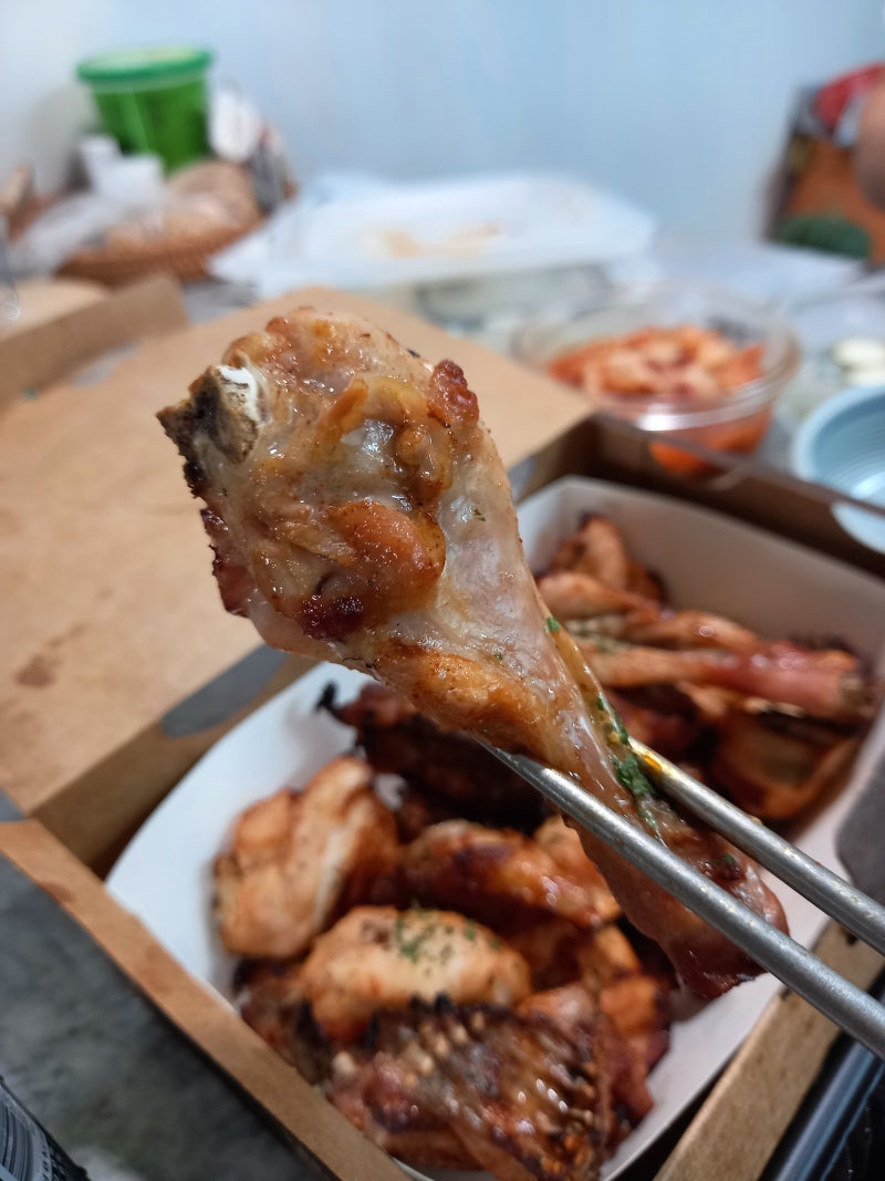 통영 치킨 맛집 찐이야 숯불치킨 북신화목점 방문포장 내돈내산 후기