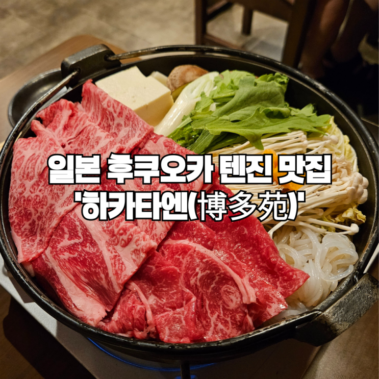  일본 후쿠오카여행 | 텐진 스키야키 맛집 '하카타엔(博多苑)' 이자카야 (+예약방법)