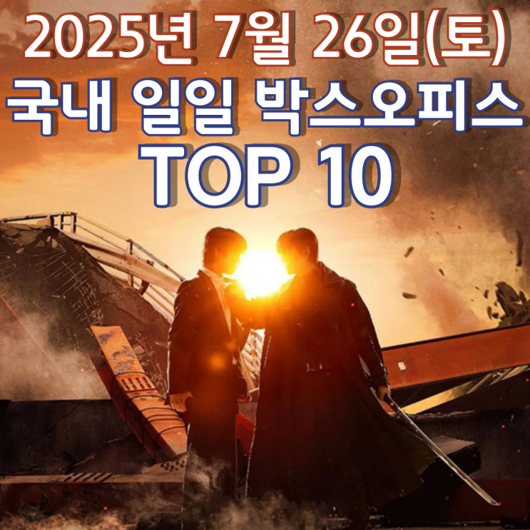  [국내 박스오피스] 일일 TOP 10 - 2025년 7월 26일(토)