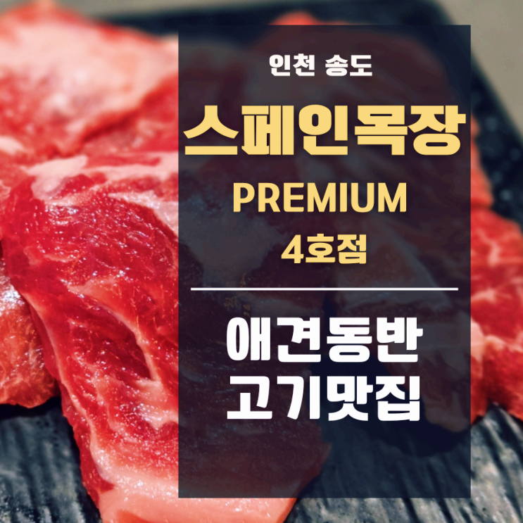  송도에서 찾은 애견동반 식당 고깃집, Premium 스페인목장 4호점 방문 후기