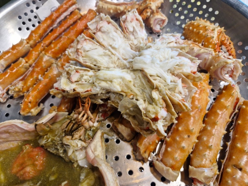강릉 주문집 대게 맛집 신대게나라 수율 좋은 대게