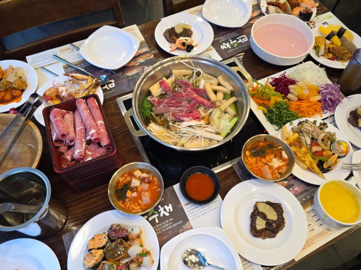  진주 충무공동 무한리필 가성비 모임장소로 좋은 혁신도시 만수채