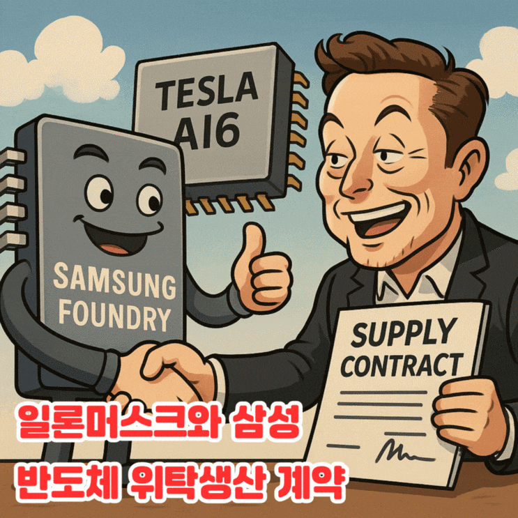 <b>머스크</b> "<b>삼성</b>, <b>텍사스</b> 공장서 테슬라 차세대 AI6 칩 생산"