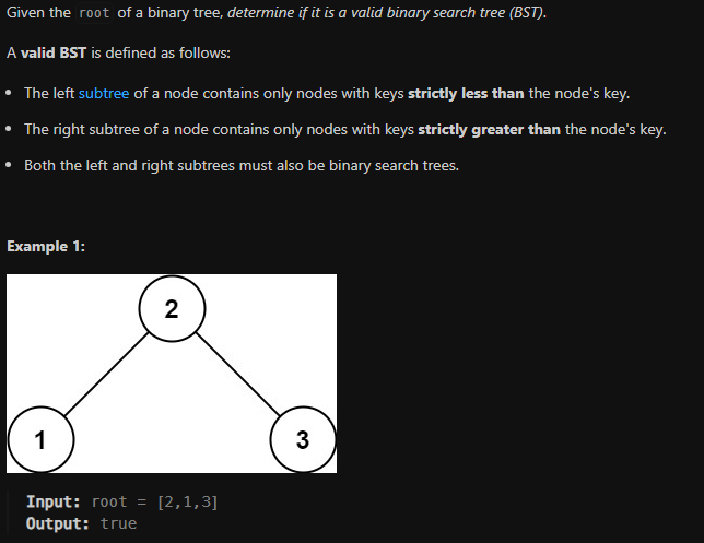  JAVA_LeetCode 98_Validate Binary Search Tree