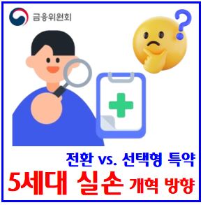  5세대 실손보험 개혁방향 (ft. 선택형 특약) : 전환, 비교, 비급여, 실비, 가입, 보장내용, 출시시기, 자기본인부담금, 도수치료, 계약재매입