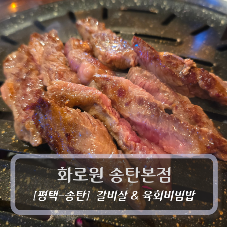  평택 송탄출장소 맛집 :: 화로원 송탄본점 갈비살&육회비빔밥 후기