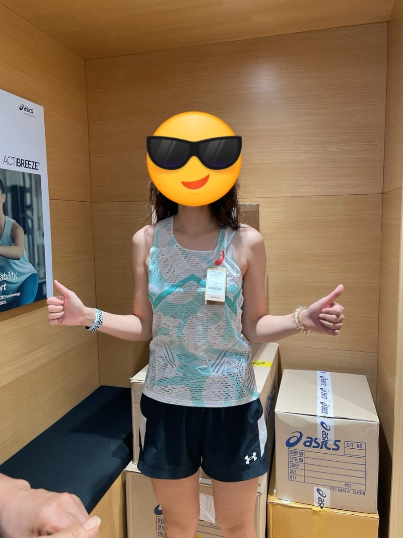 우먼 메타스피드 싱글렛 L사이즈(100) / metaspeed singlet 411 soothing sea