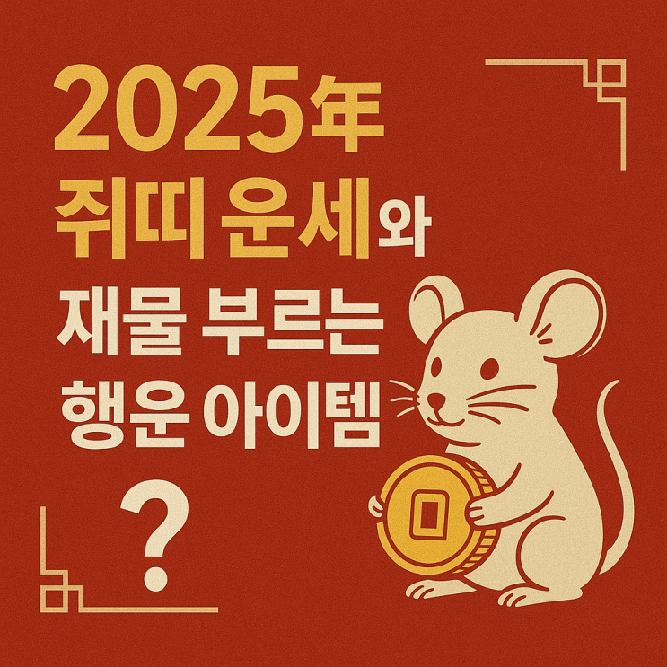  2025년 쥐띠 운세와 재물 부르는 행운 아이템