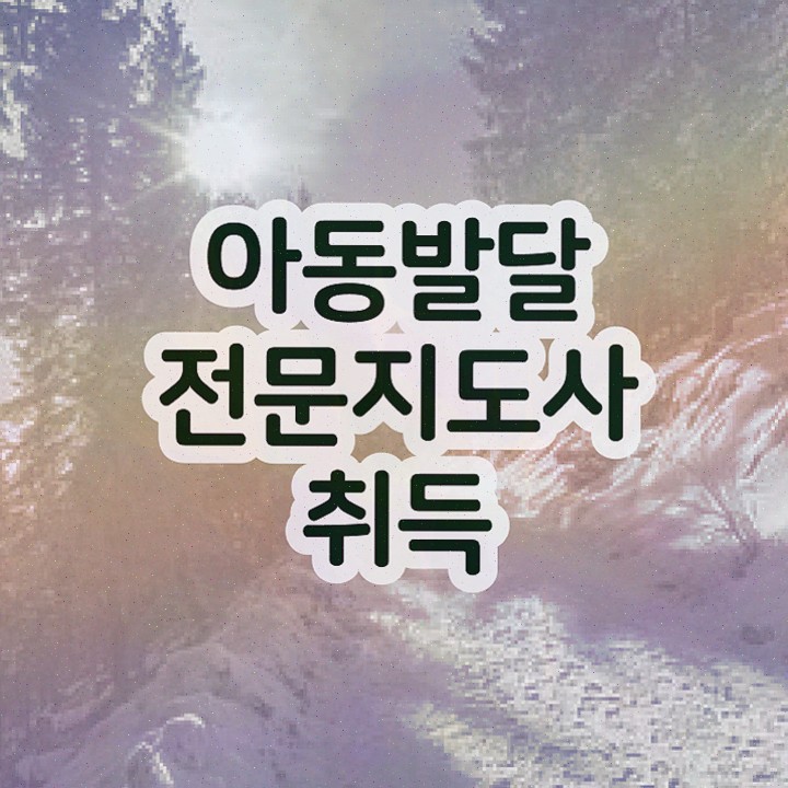  아동발달전문지도사 시험 , 온라인으로 합격한 전략