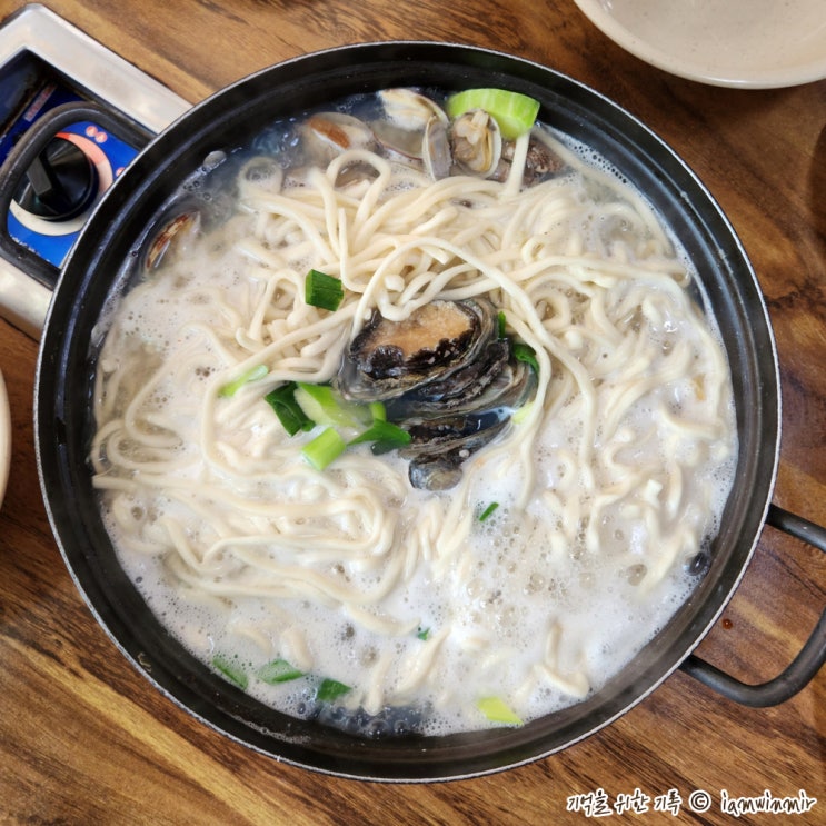  보평 대천 IC 바지락회무침 별미, 도래전복바지락칼국수