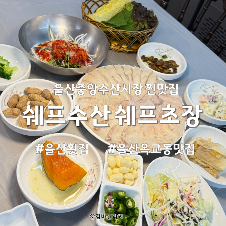  울산 옥교동 횟집 쉐프수산 쉐프초장 중앙수산시장 현지인 맛집