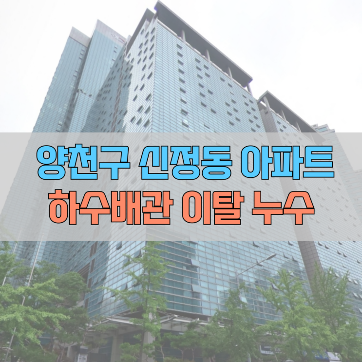  # 양천구 신정동(목동동로) 주상복합 아파트 하수배관 이탈 누수 #