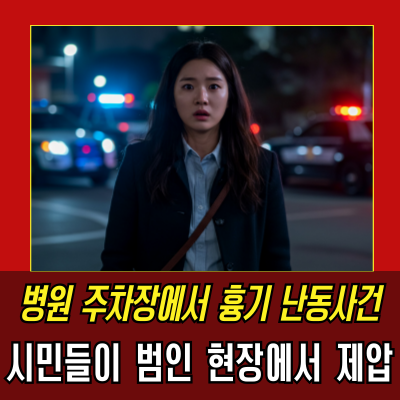  울산 병원주차장흉기 피습, 시민들 덕분에 큰 피해 없이 해결