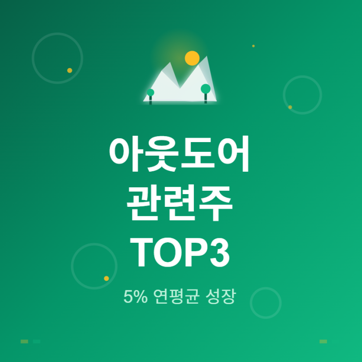  아웃도어 관련주 · 대장주 TOP3! 2030년 5% 성장 글로벌 시장 투자 수혜