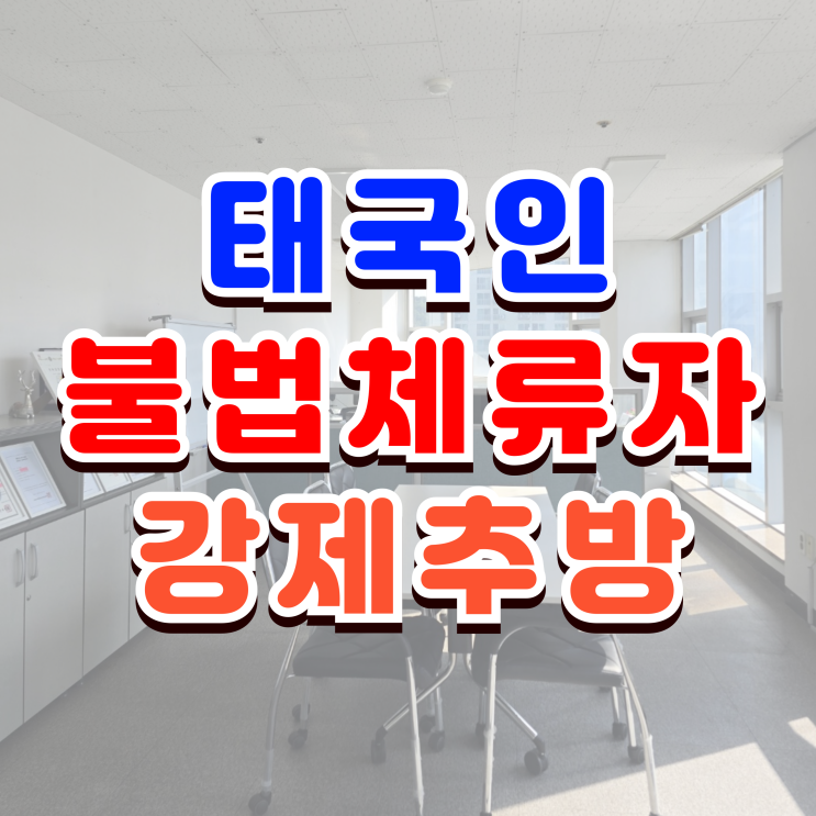  태국 불법체류자 단속 강제추방, 태국인 여자 국제결혼 F6결혼비자,보호일시해제 어떻게 해야할까