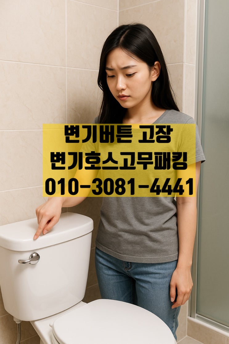  변기버튼고장 측면 물내림 문제 변기호스패킹 수리 하수구팡