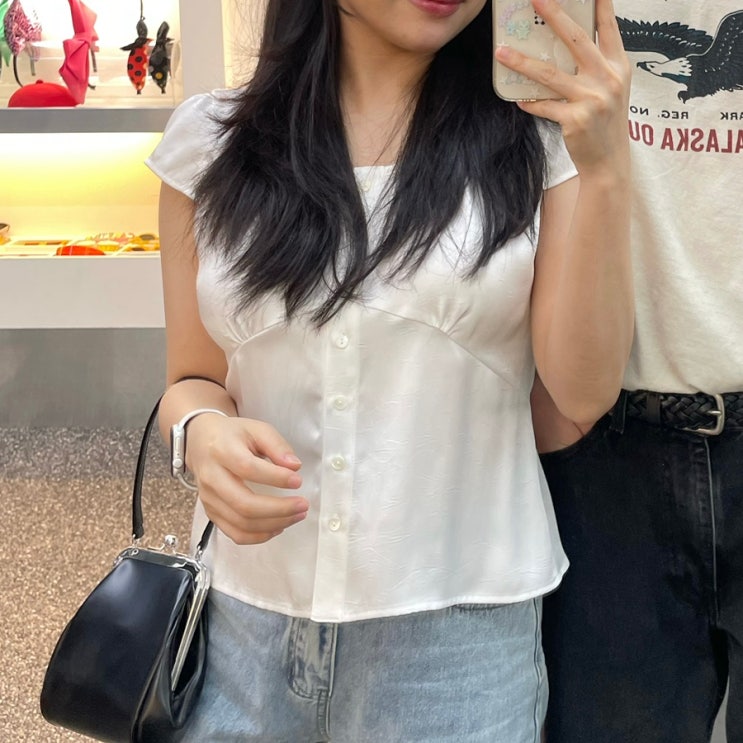  헤더먼트 블라우스 soft gleam blouse
