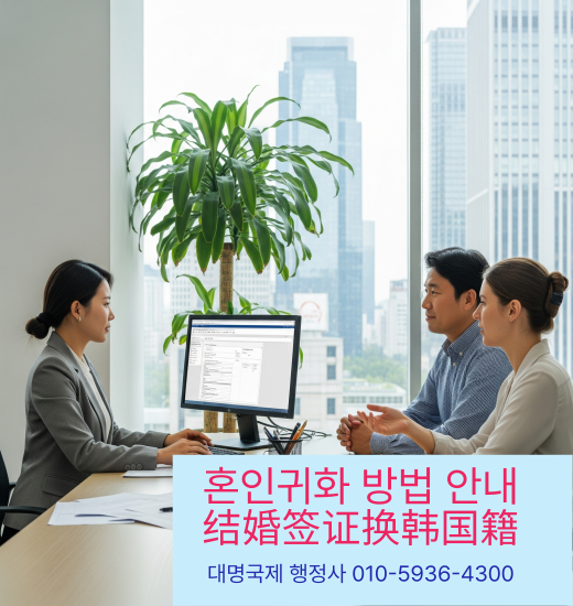  결혼비자에서 한국국적 신청  혼인(간이)귀화 서류