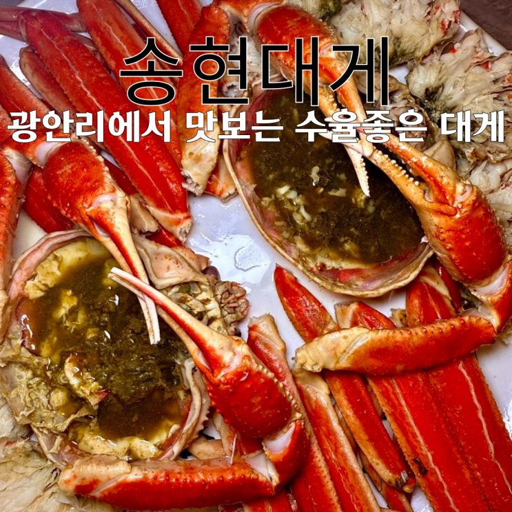  부산광안리대게맛집 송현대게 : 광안리에서 맛보는 수율 좋은 대게 맛집 [부산 광안리]