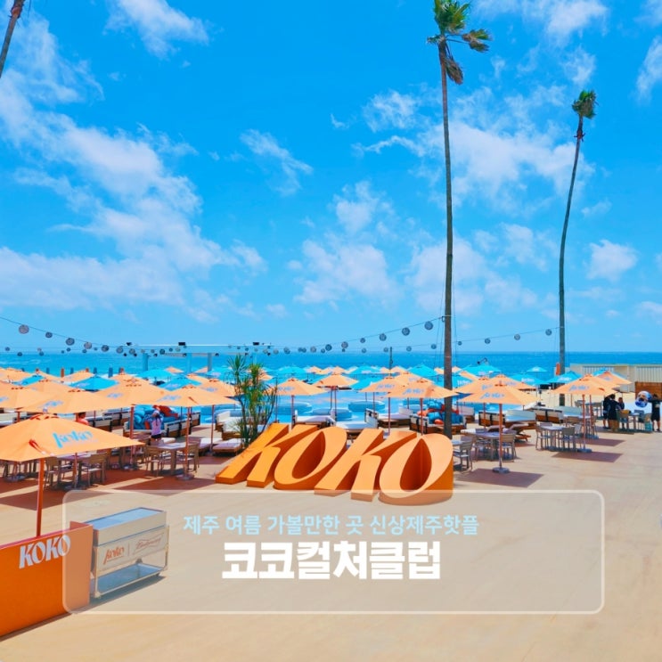  제주 여름 가볼만한 곳 신상제주핫플 코코컬처클럽