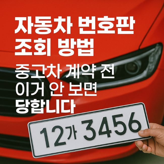 자동차 번호판 조회 방법 쉽게 따라하는 3단계 가이드