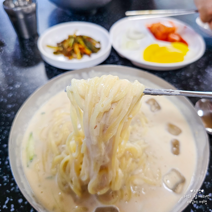  제주 안덕면 여름여행 중 들른 명경식당 현지인 추천 맛집 콩국수 냉우동 후기