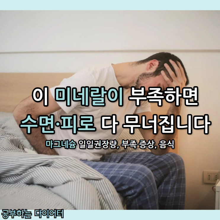  마그네슘 일일 권장량, 모르고 넘기면 피곤과 불면이 계속됩니다