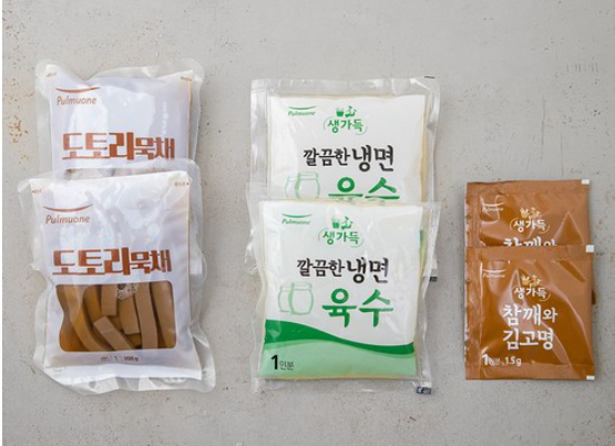 풀무원 바로먹는 도토리 묵채냉국 2인, 863g, 1개 – 시원하고 화려한 별미!