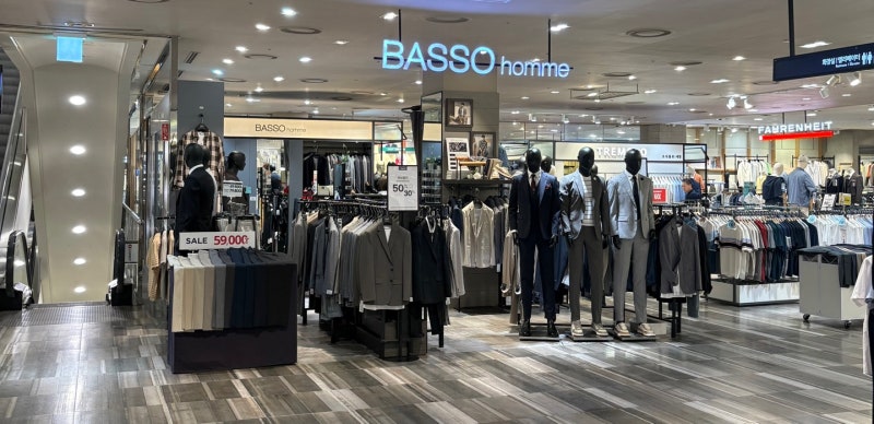 수원 NC백화점 바쏘옴므BASSO 수원남성정장추천
