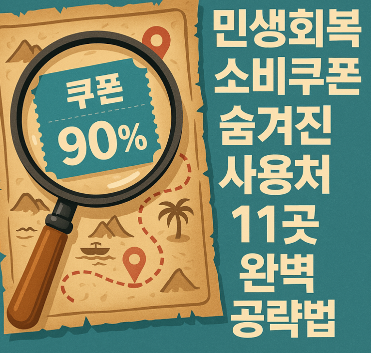  90% 사람들이 놓치는 민생회복 소비쿠폰 숨겨진 사용처 11곳 완벽 공략법