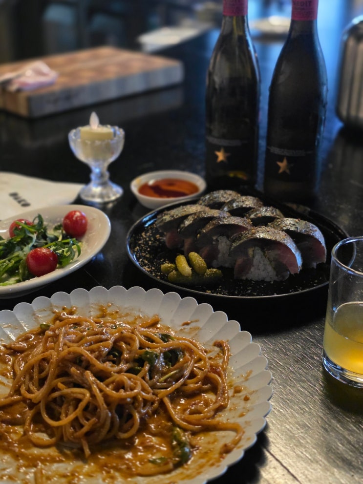  인계동 와인바, 파코에서 고등어봉초밥+우니파스타+유즈하이볼+이네딧담 맥주 맛집 데이트