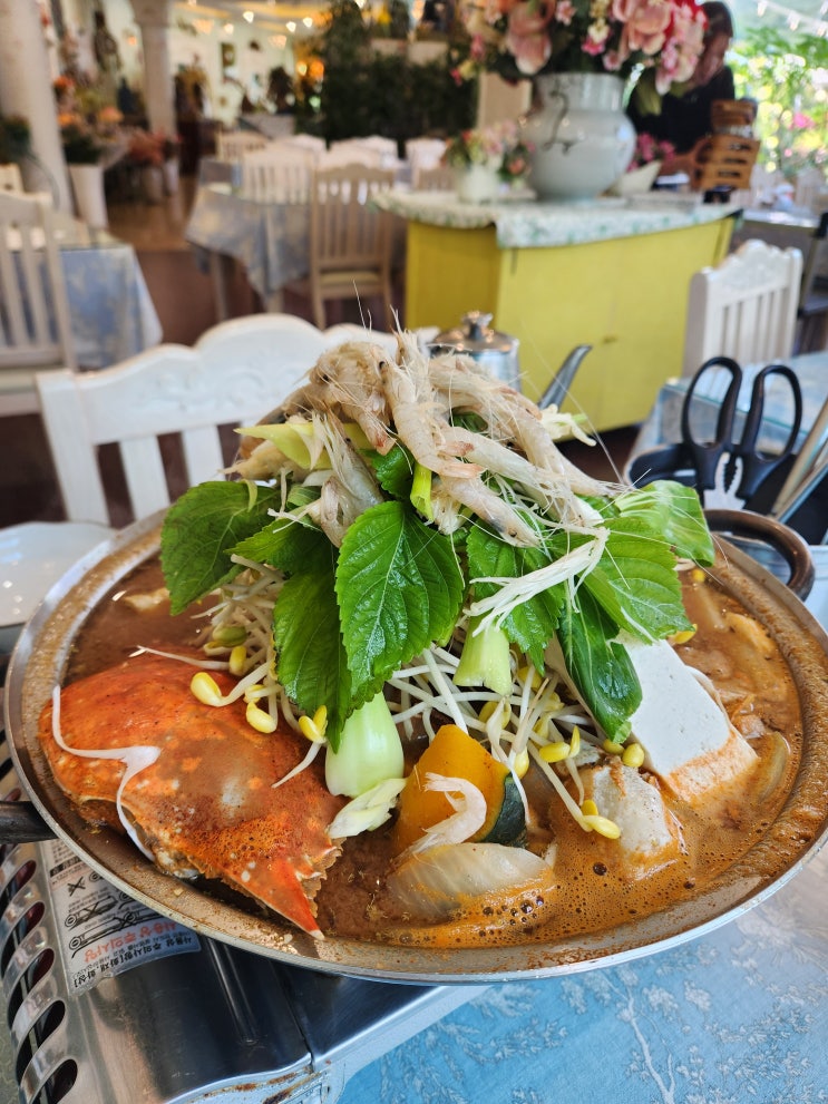  강화도 석모도 맛집 뜰안에정원 꽃게탕 내돈내산