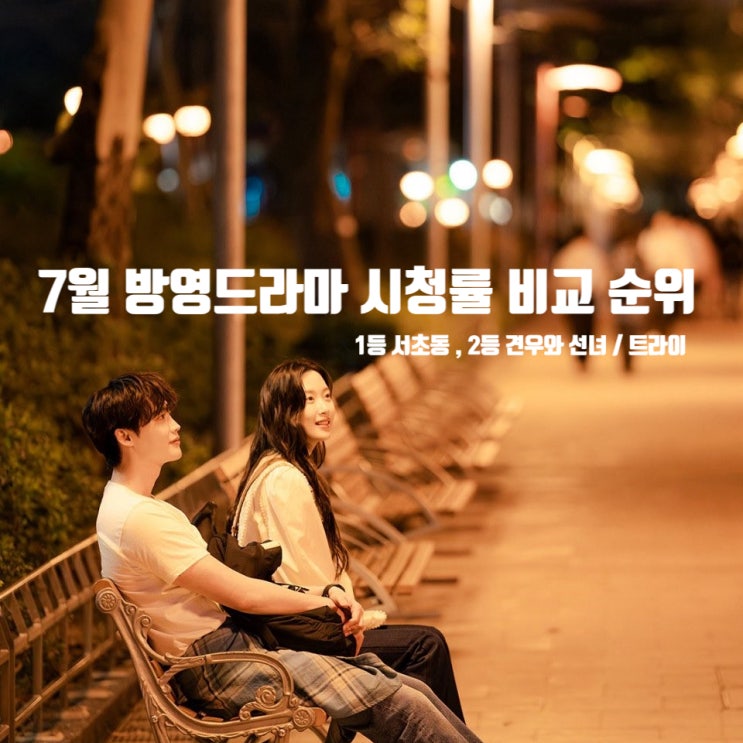 방영 드라마 시청률 순위 비교 : 서초동 트라이 <b>견우와선녀</b>... 