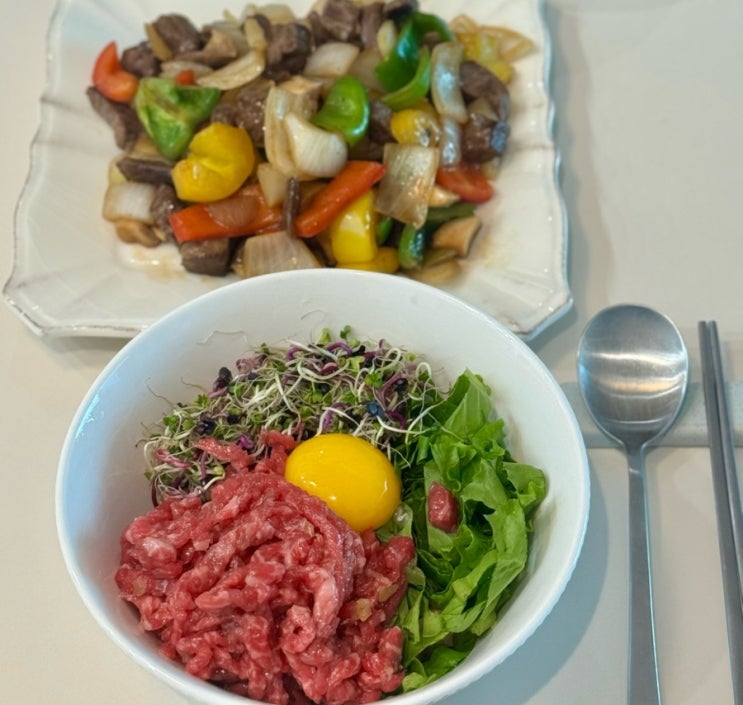  청년미트 성성점 육회비빔밥 & 찹스테이크 밀키트 / 성성동 정육점 추천