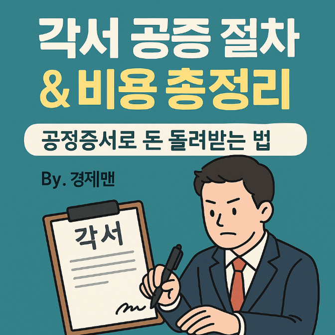  각서 공증 절차 & 비용 총정리 | 공정증서로 돈 돌려받는 법
