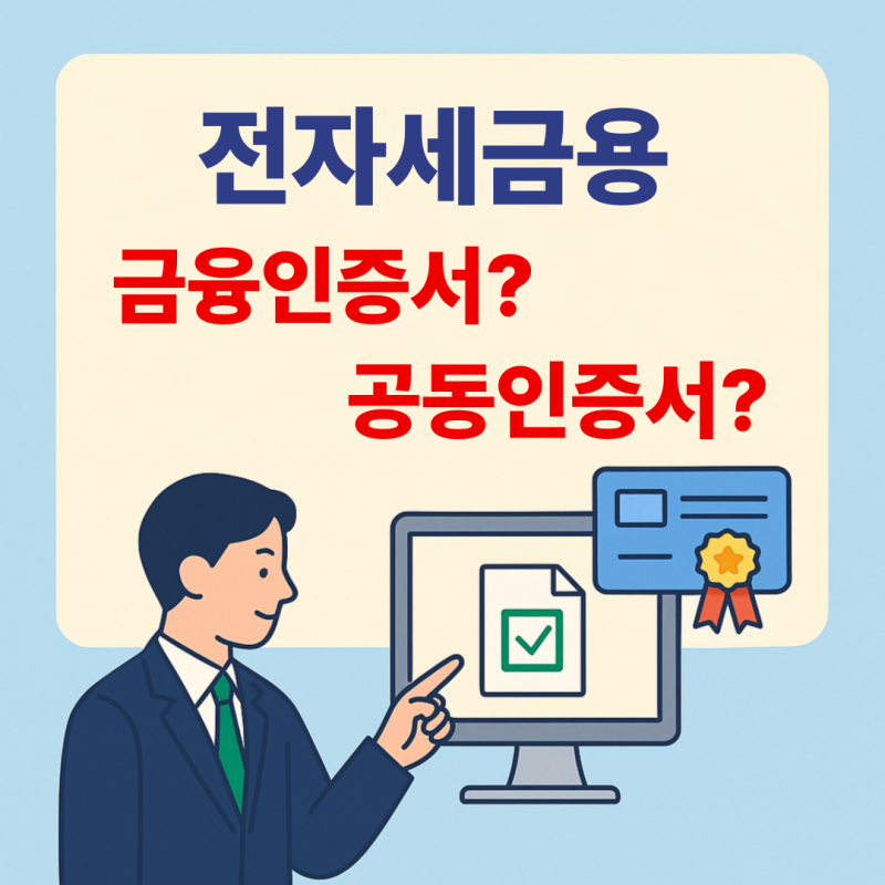 전자세금용 금융인증서 vs 공동인증서, 전자세금계산서 발급용 인증서 어떤 게 좋을까?