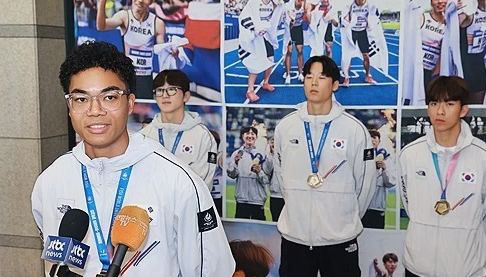 한국 육상 첫 계주 금메달과 <b>나마디 조엘진</b>