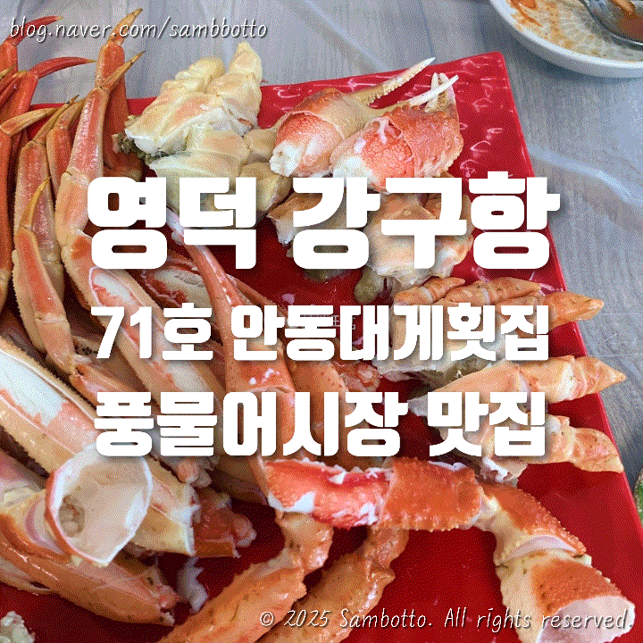  [내돈내산] 강구항 풍물어시장 영덕대게 맛집 추천 - 71호 안동대게횟집