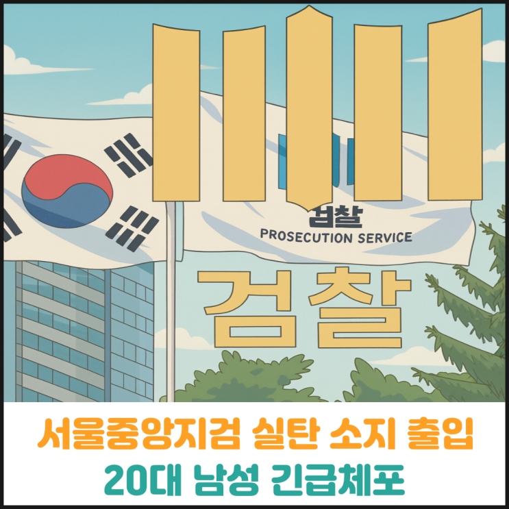  서울중앙지검 청사에 실탄 소지한 채로 출입시도한 20대 남성 긴급체포