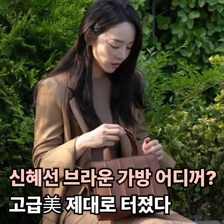  신혜선 브라운 가방 어디꺼? 고급美 제대로 터졌다