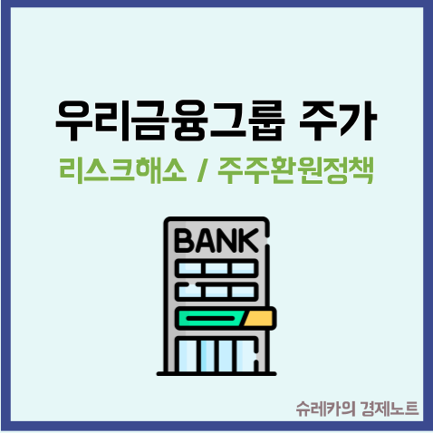  우리금융그룹 주가 은행 고배당주 이제는 담을 때?