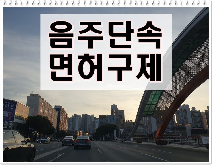  광주 음주단속 생계형 면허 구제 이의신청 행정심판 서둘러야