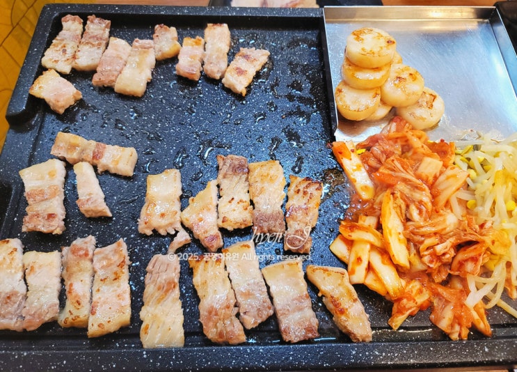  대구 대명동고기집 해수짚불촌 - 훈연향 가득한 볏짚초벌삼겹살과 관자 세트 솔직 후기